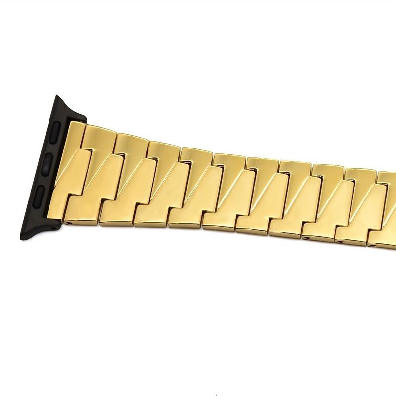 Fabbrica al dettaglio prezzo orologio fascia moda oro 304 in acciaio inossidabile fascia di mela con fibbia a molla