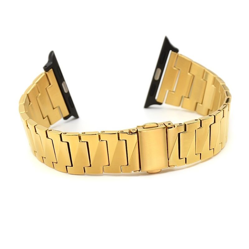 Fabbrica al dettaglio prezzo orologio fascia moda oro 304 in acciaio inossidabile fascia di mela con fibbia a molla
