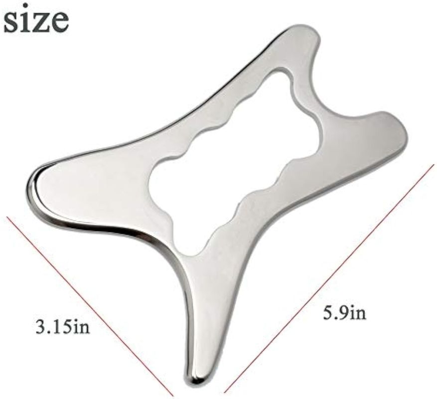 Acciaio inossidabile scraping Gua Sha Strumenti strumento di massaggio, strumento di raschiatura muscolare, strumento di massaggio IAS TM per rilassare i tessuti molli